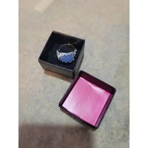 Blue and silver Ring size 8